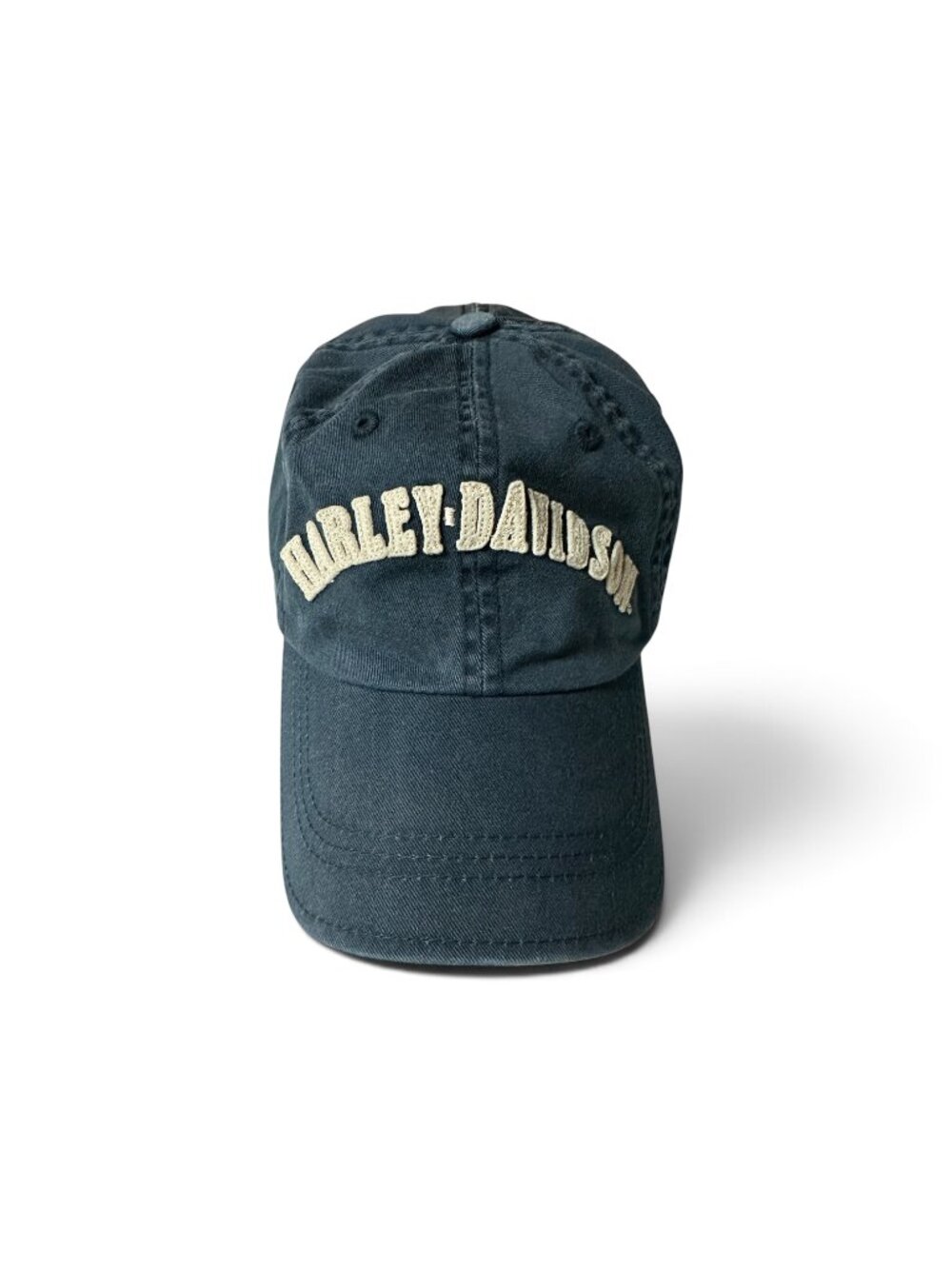 Y2K Harley Davidson Fitted Hat, Size Small . With HD Logo On Back Of Hat